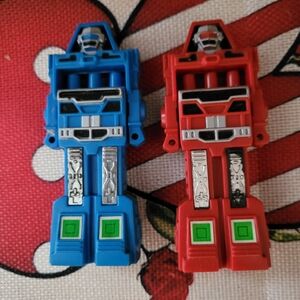 GOBOTS GO-BOTS ACTION FIGURES RED & BLUE BUBBLE MAN TOOTSIE TOYS